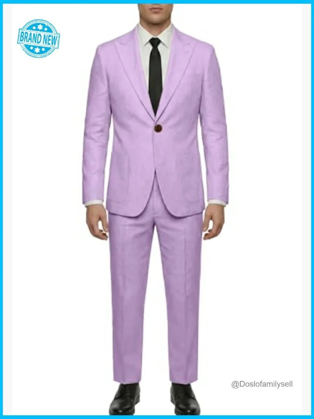 Linen Suit Two Piece Set Slim Fit Business Wedding Prom Tuxedo Blazer Pants